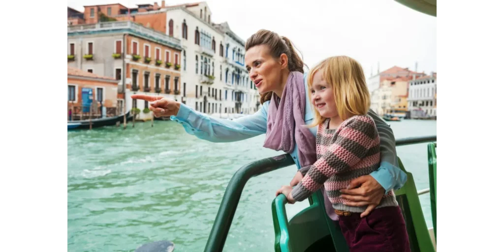 Moher And Daughter In A Venezia Cruise